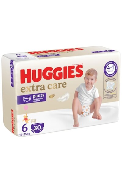 Huggies Extra Care Pants 6, 15-25 kg, 30 pcs
