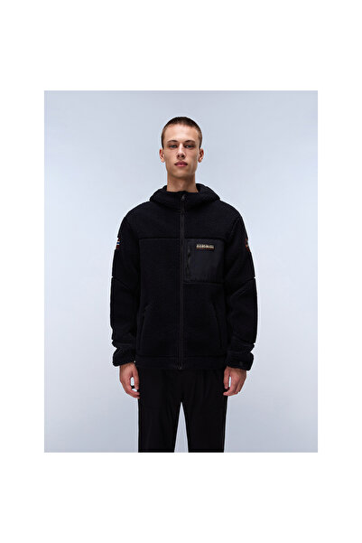 Napapijri Yupik 3 Tam Fermuarlı Kapüşonlu Erkek Polar Üst