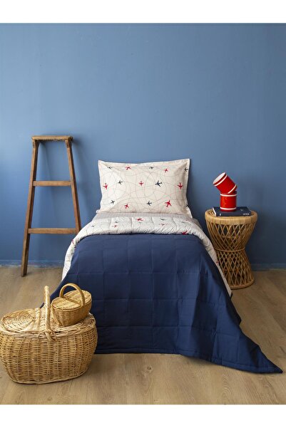 Apricitas HOME Plane Tek Kişilik Yatak Örtülü Set