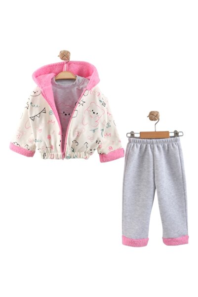Buqete Bear Printed 3-Piece Set