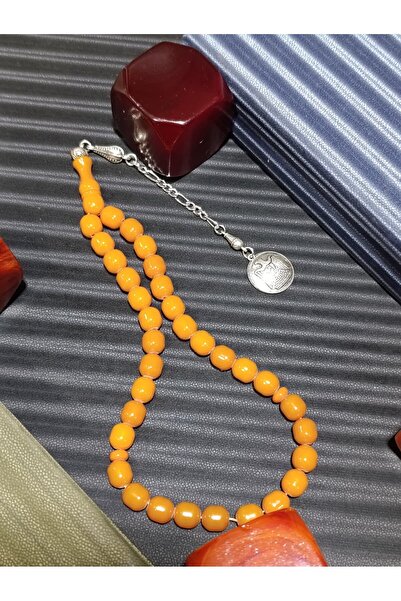 Anemore Collection سبحة من خشب العنبر الأصفر