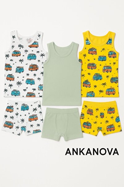 ANKANOVA Διαμαντένια Παιδικά Αγόρια Εσώρουχα Μπόξερ Σετ Εσώρουχα Μπόξερ 100% ...