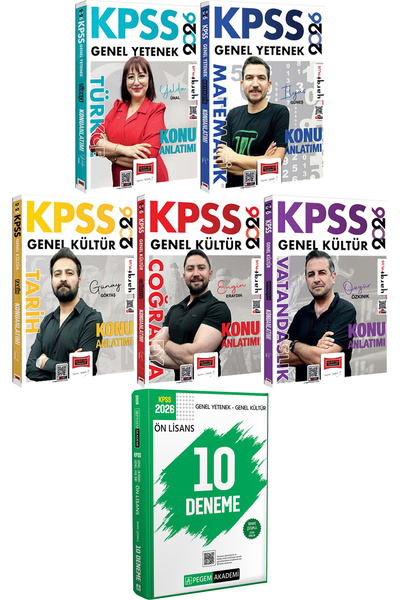 Yargı Yayınları 2026 KPSS Türkçe Matematik Tarih Coğrafya Vatandaşlık Konu An...