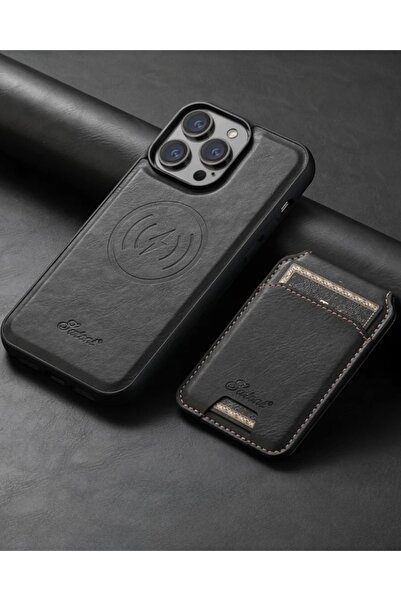 KILIF HOUSE Iphone 16 Pro Max Uyumlu Lens Hediyeli Standlı Cüzdanlı Magsafe D...