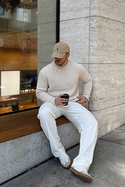 Livio Ferri Πλεκτό πουλόβερ Mira Premium με λαιμόκοψη με χοντρό πλεκτό