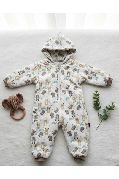 Melfa بدلة نوم للأطفال الذكور من لورا بيبي بنمط دمية الدب وأكمام طويلة (بيجامة)