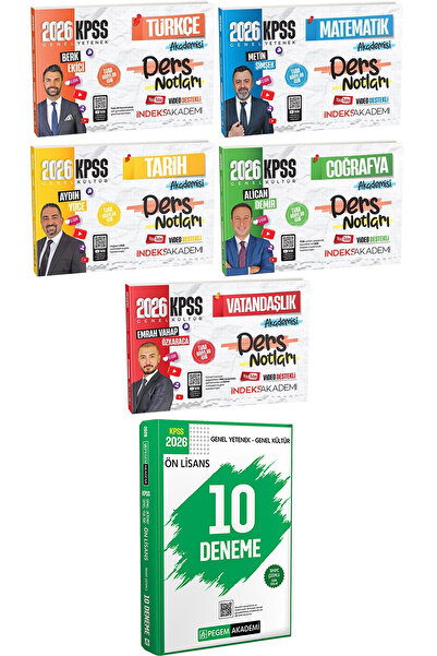 İndeks Akademi Yayıncılık 2026 KPSS Türkçe Matematik Tarih Coğrafya Vatandaşl...