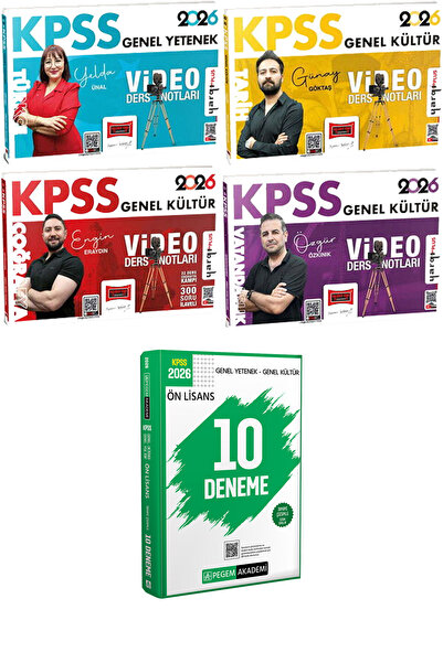 Yargı Yayınları 2026 KPSS Türkçe Tarih Coğrafya Vatandaşlık Video Ders Notlar...