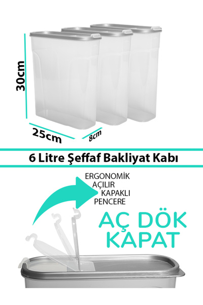 Tercih Home 6 Liters Practical Self-Covering Detergent Box Storage Container Storage Box 2Pcs