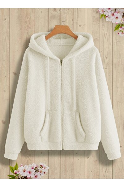 NewCabin Γυναικείο φούτερ με βελούδινο φερμουάρ με κουκούλα – Άνετο με απαλή υφή oversized μοντέλα