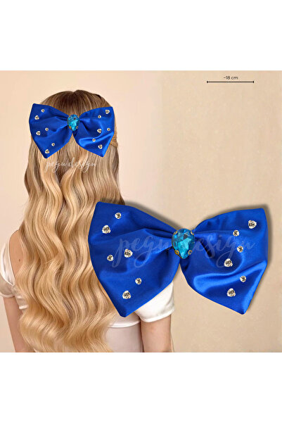 pegu baby collection أزرق بلون الكوبالت مشبك بتصميم خاص أوتوماتيكي من حجر الساتان الأزرق، هدية، زفاف، احتفال، مدرسة 010