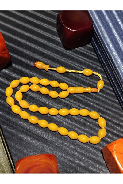 Anemore Collection سبحة من خشب العنبر الأصفر