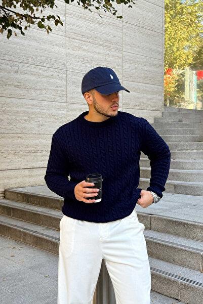 Livio Ferri Πλεκτό πουλόβερ Mira Premium με λαιμόκοψη με χοντρό πλεκτό