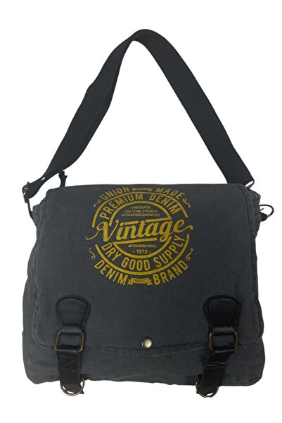 Old Cotton Vintage Casual Quality Unisex Daily Trip Camping School Postman Shoulder Bag San Diego 32 cm X 25 cm