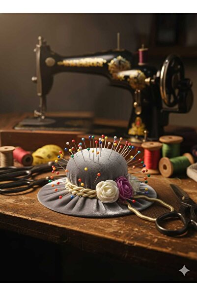 EL YAPIMI قبعة مخملية - هدية - إكسسوار (هدية إبرة)