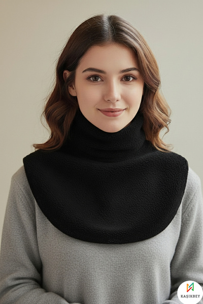 Leiste Women's Plush Bolero Shoulder Shawl Etol Neck Collar Welsoft Plush Winter Shoulder Shawl Neck Collar