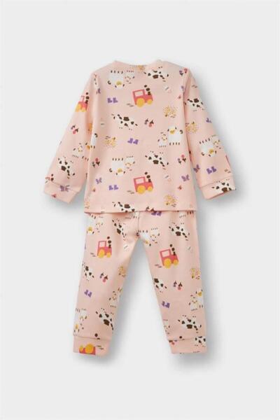 DeFacto Baby Girl 4-Piece Pajama Set Long Sleeve Top Long Bottom (25 Au)