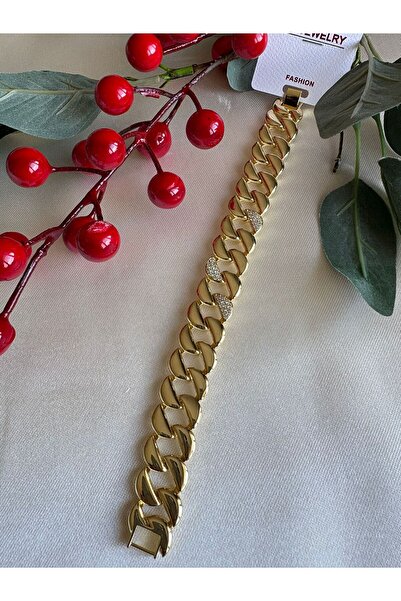 PINARIN TAKI DÜNYASI AKSESUAR CMJEWELRY 14K Kalın Gurmet Zirkon Taşlı Bilekli...