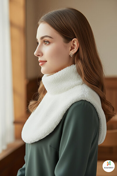 Leiste Women's Plush Bolero Shoulder Shawl Etol Neck Collar Welsoft Plush Winter Shoulder Shawl Neck Collar