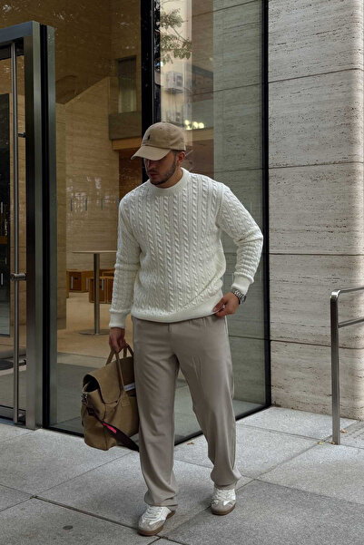 Livio Ferri Πλεκτό πουλόβερ Mira Premium με λαιμόκοψη με χοντρό πλεκτό