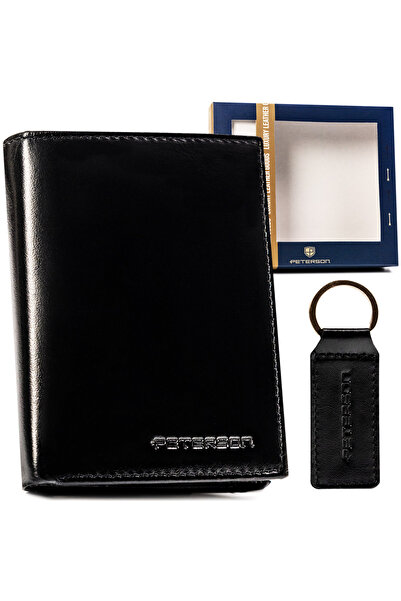Other Gift Set: Men's Leather Wallet and Keychain - Peterson