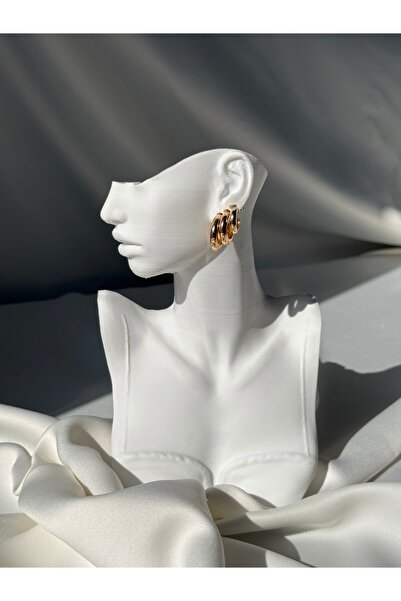 Steel Triple Round Earrings