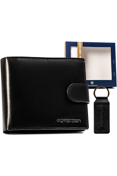 Other Gift Set: Men's Leather Wallet and Keychain - Peterson
