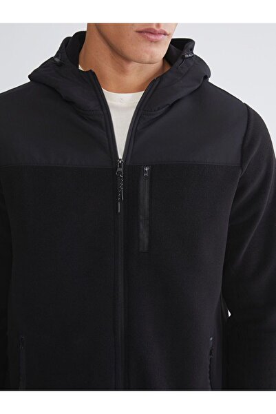 LC Waikiki Lcwaikiki Classic Hooded Fleece Men's Zippered Sweatshirt