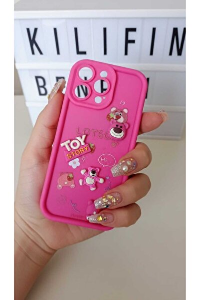 kılıfınbenden حافظة آيفون 14 برو ماكس بتصميم دمية الدب