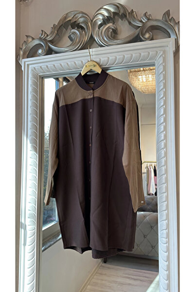 Invee Cămașă maro bloc de culoare