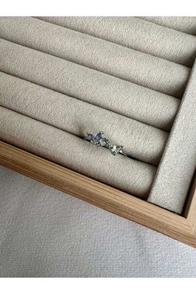 ringbox Silver Color Blue Butterfly Ring