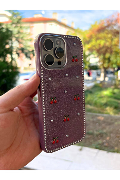 Dublin iPhone 16 Promax Compatible Glitter Phone Case with Glitter Stones