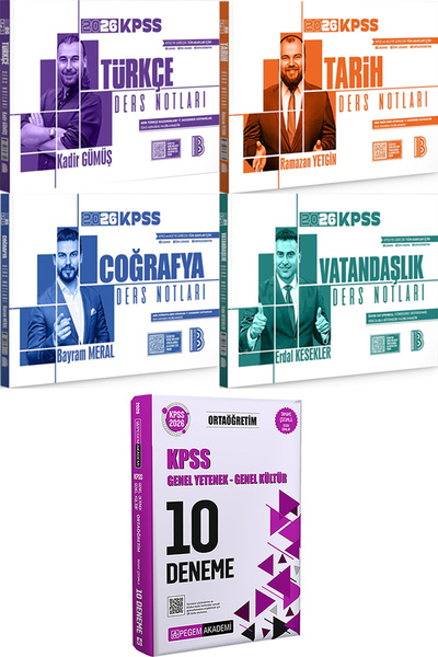 Benim Hocam Yayınları 2026 KPSS Türkçe Tarih Coğrafya Vatandaşlık Ders Notlar...