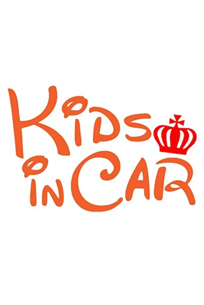 Oracal Sticker auto decorativ, baby on board, kids on board, portocaliu