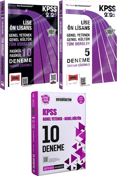 Yargı Yayınları 2026 KPSS Lise Ön Lisans Fasikül Fasikül 10 Deneme ve 5 Denem...