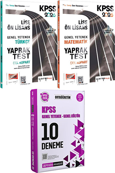 Yargı Yayınları 2026 KPSS Lise Ön Lisans Türkçe Matematik Çek Kopart Yaprak T...