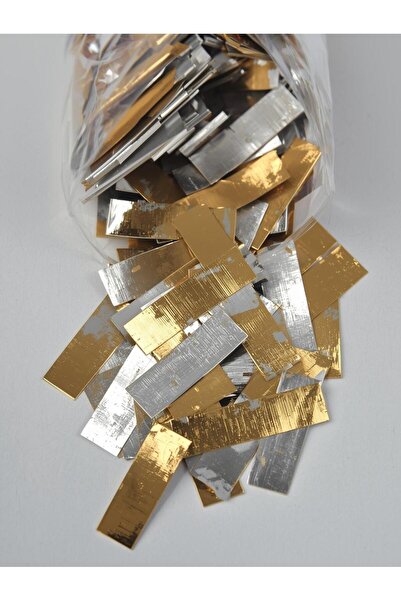 FESTİLO Metalik Parlak Konfeti Kağıdı Gold Ve Gümüş Çift Taraflı 250 Gram Pak...