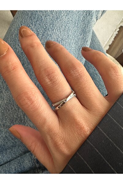 ringbox Silver Color Stone Cross Model Ring