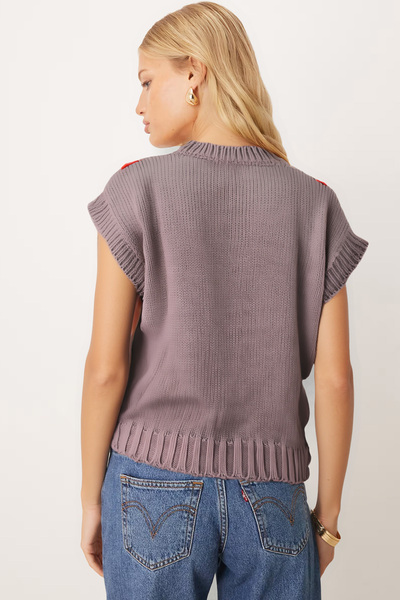 armonika Women's Orange V-Neck Baklava Pattern Knitwear Sweater Arm-26K136024