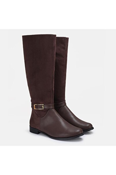 37Numara BÜYÜK NUMARA KADIN ÇİZME 41-42-43-44-KAHVERENGİ