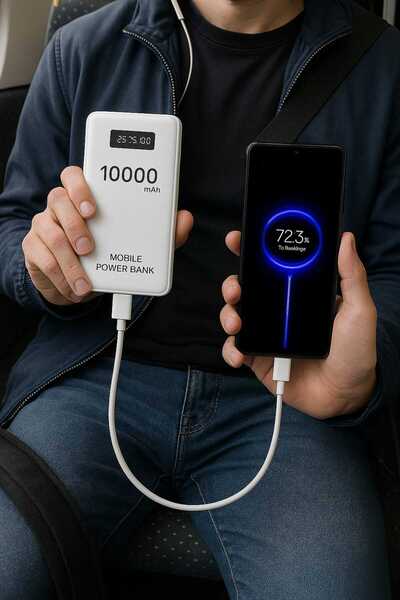 Universal 10.000 mAh Yüksek Kapasiteli Powerbank Taşınabilir Tüm Cihaz Destekli