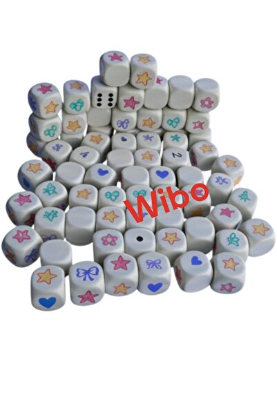Wibo White Blank Acrylic Cube Dice - Flat Blank Game Dice Set for DIY Hobby and Teaching (10 Pieces)