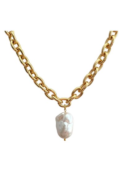 Allure Oval Zincir İnci Kolye