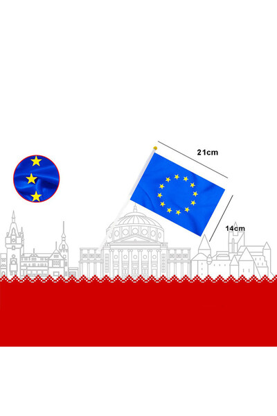 idei European Union flag, 14x21 cm, textile material