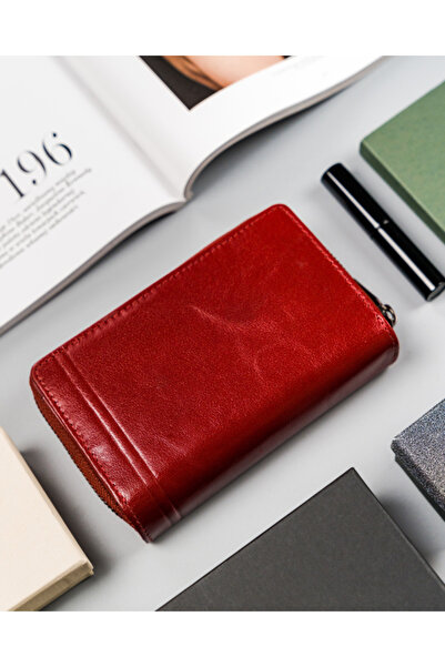 Other Vertical women's buffalo leather wallet, snap closure, RFID - Rovicky