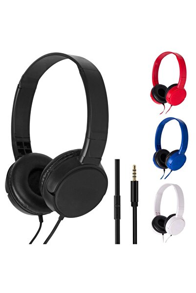 Escom J-08 Kablolu Pc Kulak Üstü Kulaklık 3.5mm Jack Mikrofonlu