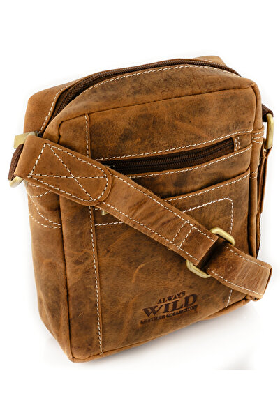 Other Geantă din piele 250840-MH-1862 Maro deschis