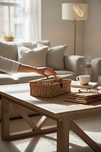 zezedesing Wicker Rattan Napkin Holder