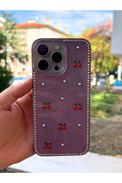 Dublin iPhone 16 Promax Compatible Glitter Phone Case with Glitter Stones