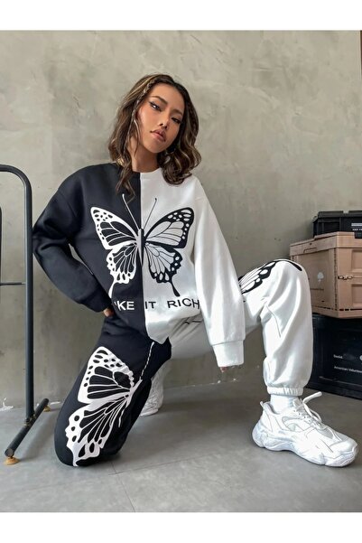 LUSHN بالإضافة إلى حجم المرأة قطعة الفراشة طباعة مفصلة كبيرة الحجم 3 موضوع طا...